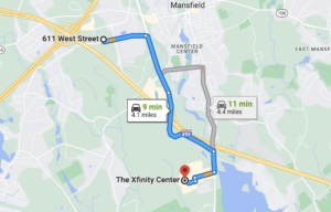 Commcan Mansfield is located only 9 minutes from the Xfinity Center.