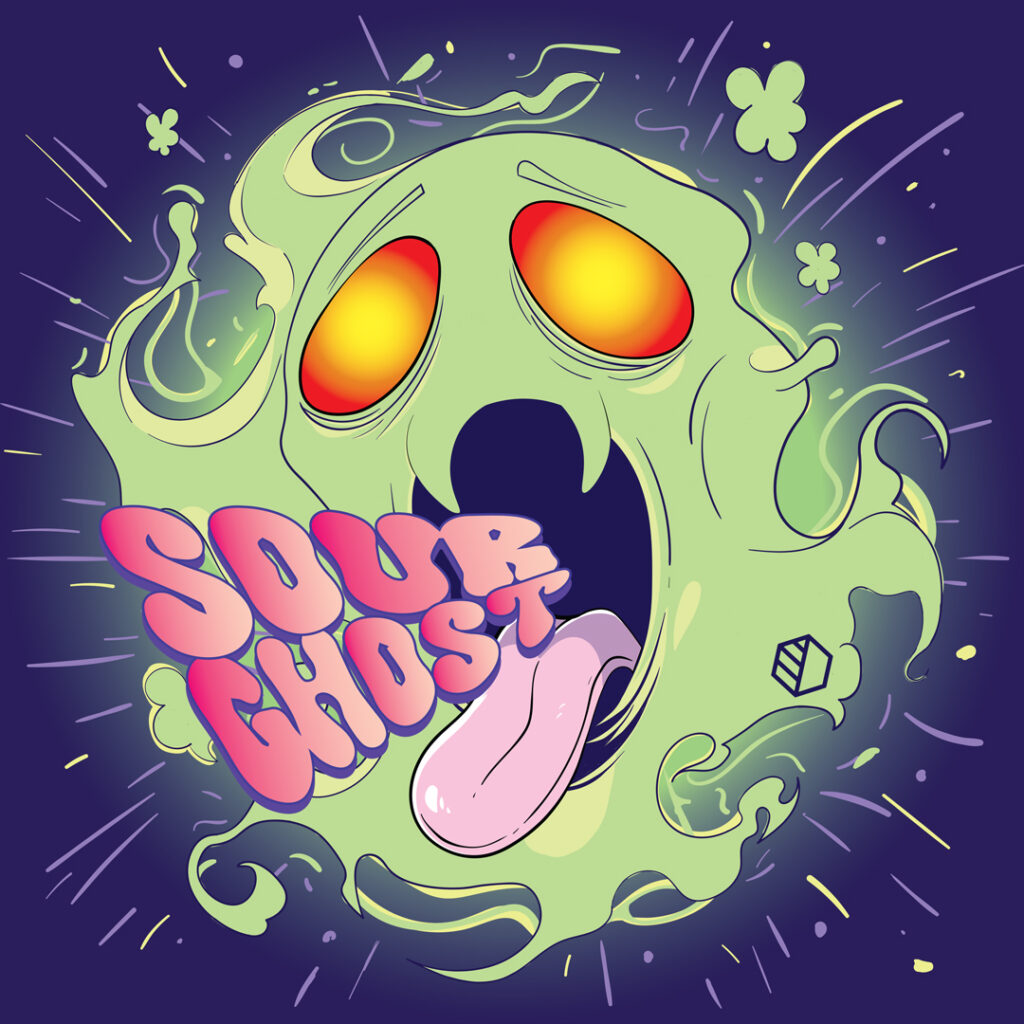 Sour Ghost strain artwork by CommCan