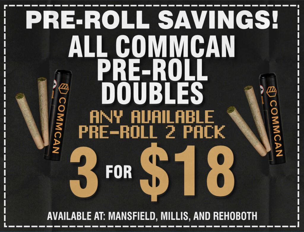 CommCan Pre-Roll Doubles deal – $8 each or 3 for $21 at CommCan dispensaries