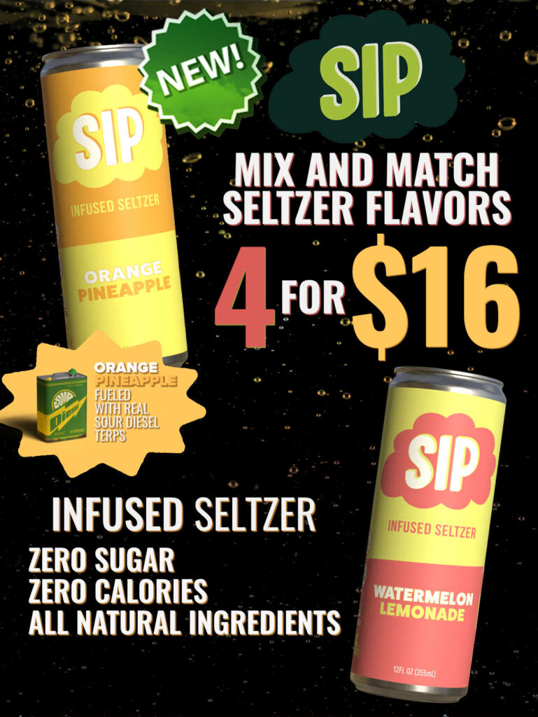 SIP Cannabis Beverages – Watermelon Lemonade & Orange Pineapple 4 for $16
