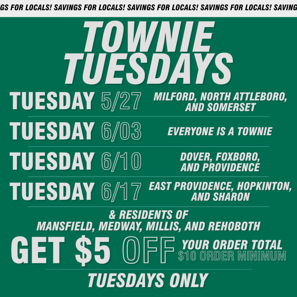 Townie Tuesday cannabis deals – exclusive in-store specials at CommCan Milford, Somerset, and North Attleboro locations