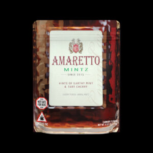 Amaretto Mintz strain bag rendered by CommCan
