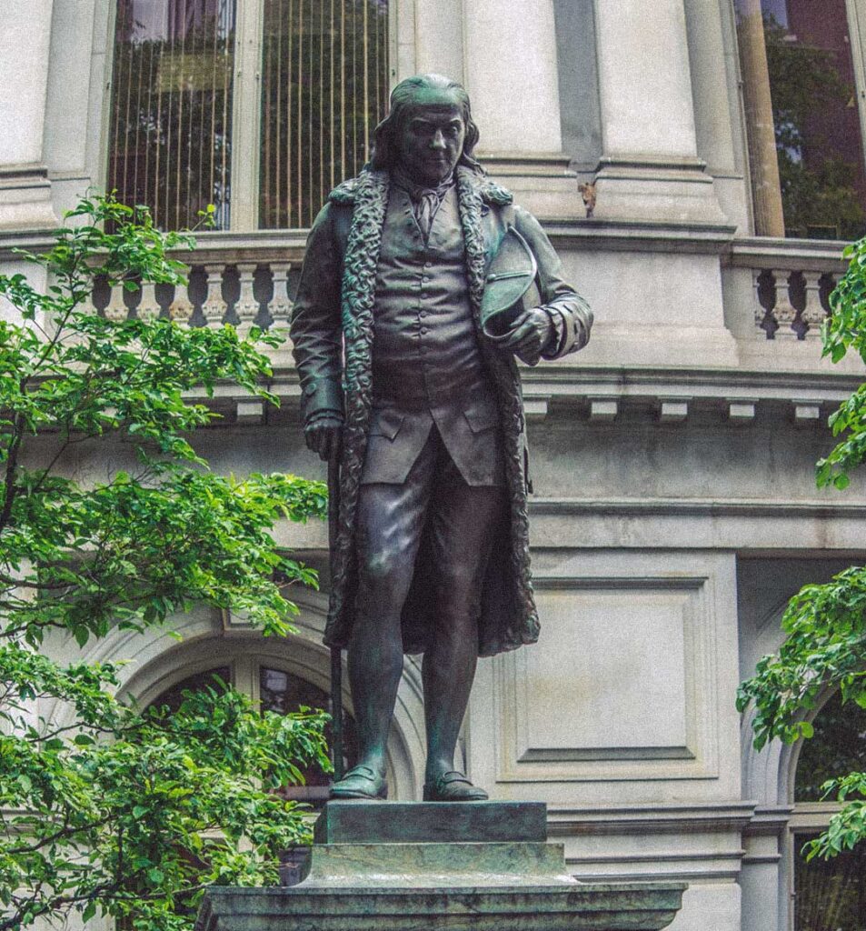 benjamin franklin statue in boston