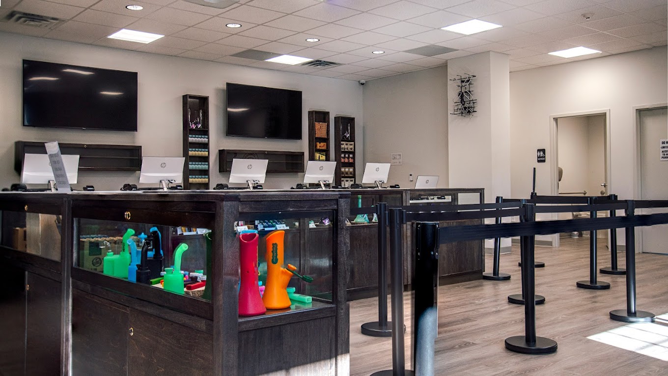 Inside CommCan Millis dispensary.