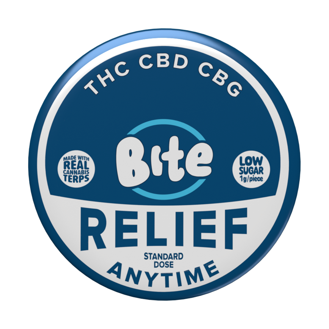 Bite Relief Anytime Gummies tin
